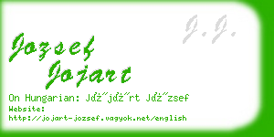 jozsef jojart business card